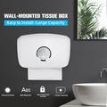 Kingso - An der Wand montierter Toilettenpapierspender ABS-Kunststoffboxhalter Papierhandtücher für