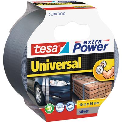 Tesa - universal 56348-00000-06 Gewebeklebeband ® extra Power Silber (l x b) 10 m x 50 mm 1 St.