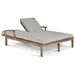 HiTeak Furniture Delano Outdoor Teak Double Reclining Sunlounger with Cushions - HLSL2689C-CAN