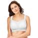 Plus Size Women's Limitless Wirefree Low-Impact Back Hook Bra by Comfort Choice in White (Size 42 D)