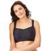 Plus Size Women's Limitless Wirefree Low-Impact Back Hook Bra by Comfort Choice in Black (Size 44 DDD)