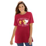 Plus Size Women's Disney Women's Short Sleeve Crew Tee Red Winnie the Pooh Let Me Sleep by Disney in Classic Red Pooh (Size 1X)