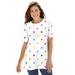 Plus Size Women's Disney Crewneck Tee by Disney in White Multi Mickey (Size S)