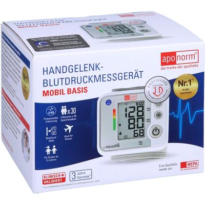 WEPA Apothekenbedarf - APONORM Blutdruckmessgerät Mobil Basis Handgelenk Fieberthermometer