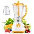 Blender Smoothie Maker, 1000W High Speed Professional Smoothie Blender Mixer with Adjustable Speeds and 1.5L Jar, Professional Food Processor Blender for Kitchen, 4 Stainless Steel Blade,Yellow