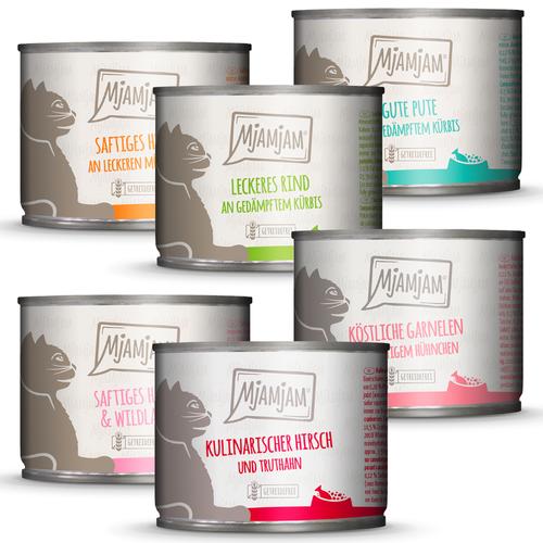 6x200g Mix (6 Sorten) MjAMjAM Katzenfutter nass