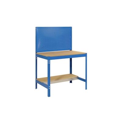 SimonRack Werkbank SIMONWORK BT2 1200 in BLAU/HOLZ 1445x1210x610 mm (Höhe x Länge x Breite) Image
