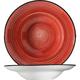 6x Bonna Aura Passion Gourmet Teller rund 27cm 45cl 6cm tief Rot Creme Porzellan APSGRM27CK Suppenteller Pasta Speise Geschirr