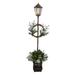 5' Holiday Pre-lit Decorated Lamp Post with Christmas Greenery - Green - 60