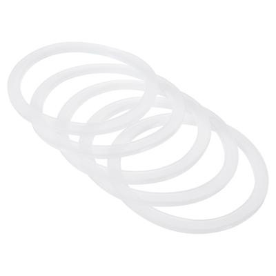 86mm Wide Mouth Silicone Leak-Proof Sealing Rings Translucent 10 Pack