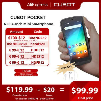 smartphones 2022 Cubot Pocket mi...