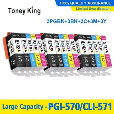 Toney King-Cartouche d'encre pour imprimante Canon Pixma compatible avec modèles MG5700 MG6800