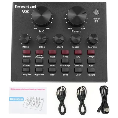 Microphone à condensateur de Studio professionnel carte son Kits d'alimentation fantôme