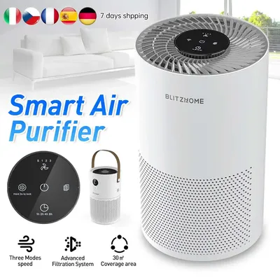 BlitzHome BH-AP1C – purificateur d'air intelligent pour la maison pré-filtre et filtres HEPA CADR