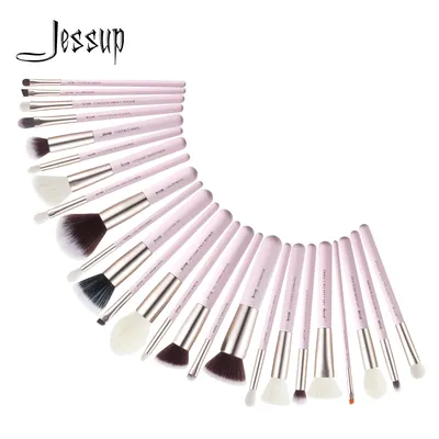 Jessup – ensemble de pinceaux de maquillage professionnels 25 pièces poudre de fond de teint fard