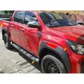 Garde-boue noir pour Toyota Hilux 2022 Revo Rocco fusées éclairantes arcs de roue garde-boue