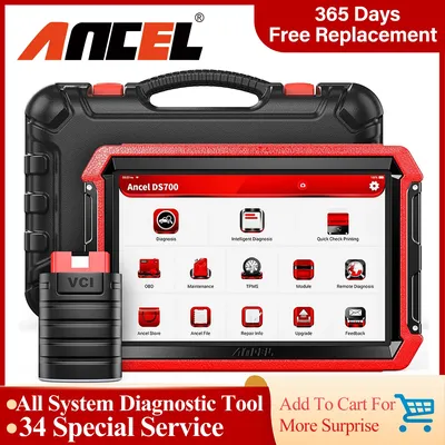 ANCEL – DS700 Scanner pour voiture outil de Diagnostic pour tout système injecteur ABS IMMO SRS