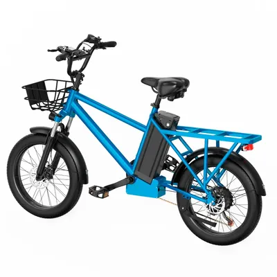 Vélo électrique 500W 48V 15AH avec siège arrière 45 km/h pneus larges 20x3.0 pour adultes