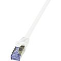 LogiLink CQ3141S RJ45 Netzwerkkabel, Patchkabel CAT 6a S/FTP 50.00 m Weiß Flammwidrig, mit Rastnasen