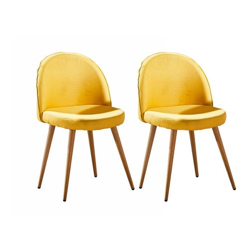 Hobag - Set aus zwei skandinavischen grek Stühlen gelb - Gelb