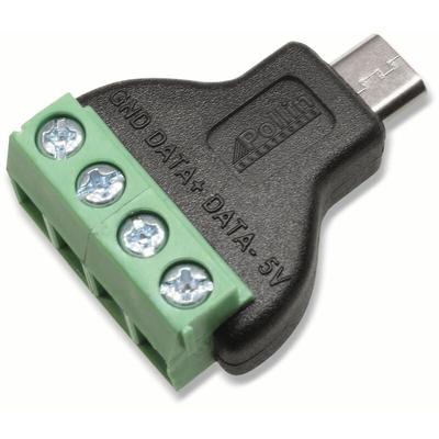 Steckverbinder, Micro-USB, Schraubanschl, Stecker