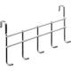 Türgarderobe 5 Haken 37,5 x 16,5 x 9,5 cm silber Türgarderoben - Hettich