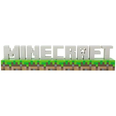 Minecraft Leuchte Logo Minecraft weiß/grün/braun, bedruckt, aus Kunststoff, in Geschenkverpackung.