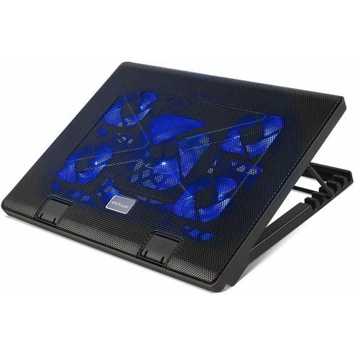 Notebook Kühler Laptop Cooler Kühlpad Laptop Unterlage Ständer Cooling Pad Kühlmatte mit 5 Lüfter,