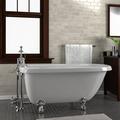 Barclay Alexia 54" x 30" Clawfoot Soaking Acrylic Bathtub Acrylic in Gray | 22.5 H x 54 W in | Wayfair ATR7H53-WH-CP