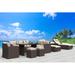 Orren Ellis Wicker/Rattan 10 - Person Seating Group w/ Cushions Synthetic Wicker/All - Weather Wicker/Wicker/Rattan in Brown | Outdoor Furniture | Wayfair