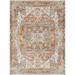 Brown/Orange 87 x 31 x 0.16 in Area Rug - Hauteloom Medallion Design Performance Terra Cotta Machine Washable Are Rug | Wayfair