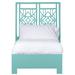 David Francis Furniture Tulum Low Profile Standard Bed Wood/Wicker/Rattan in Blue | Extra-long Twin | Wayfair B4605BED-TXL-S135