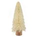 Northlight Seasonal 8.75" Glittered Cream Sisal Christmas Tree Decoration Wood/Plastic in Brown | 8.75 H x 3.25 W x 3.25 D in | Wayfair