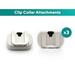 Plastic Collar Clips for Dog Link GPS Tracker, Pack of 3, One Size Fits All, White / Black