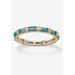 Women's Yellow Gold-Plated Birthstone Baguette Eternity Ring by PalmBeach Jewelry in December (Size 7)
