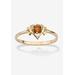 Women's Yellow Gold-Plated Simulated Birthstone Ring by PalmBeach Jewelry in November (Size 10)