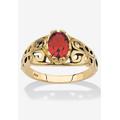 Women's Gold over Sterling Silver Open Scrollwork Simulated Birthstone Ring by PalmBeach Jewelry in July (Size 8)