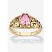 Women's Gold over Sterling Silver Open Scrollwork Simulated Birthstone Ring by PalmBeach Jewelry in June (Size 9)