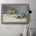 Red Barrel Studio® Still Life w/ Peaches & Grapes - Picture Frame Painting on Canvas Canvas, Solid Wood in White | 24 H x 36 W x 0.8 D in | Wayfair