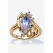 Women's Aurora Borealis Crystal Ring by Woman Within in Yellow Gold (Size 6)