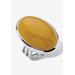 Women's Sterling Silver Genuine Yellow Jade Ring by PalmBeach Jewelry in Jade (Size 10)