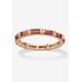 Women's Yellow Gold-Plated Birthstone Baguette Eternity Ring by PalmBeach Jewelry in October (Size 8)