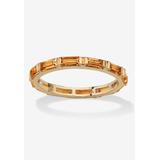 Women's Yellow Gold-Plated Birthstone Baguette Eternity Ring by PalmBeach Jewelry in November (Size 8)