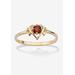 Women's Yellow Gold-Plated Simulated Birthstone Ring by PalmBeach Jewelry in January (Size 10)