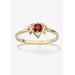 Women's Yellow Gold-Plated Simulated Birthstone Ring by PalmBeach Jewelry in July (Size 6)