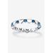 Women's Simulated Birthstone Heart Eternity Ring by PalmBeach Jewelry in September (Size 5)