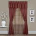 Wide Width Claire 6 Pc Window Curtain Set by Achim Home Décor in Marsala (Size 55" W 63" L)