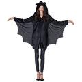 Dress Up America Unisex-Kinder Fledermaus-Kostüm für Erwachsene – Schwarzer Fledermaus-Overall für Damen mit Flügeln – ideal für Rollenspiele und Spaß