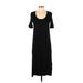 Madewell Casual Dress - Midi: Black Print Dresses - Women's Size 2X-Small
