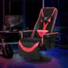 Inbox Zero Queen Throne Racing Gaming Chair w/ Footrest & Adjustable Backrest Ergonomic Recliner High Back Swivel Chair w/ Rgb Led Lights | Wayfair